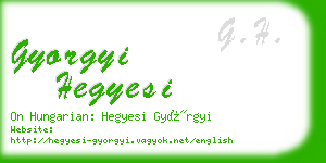 gyorgyi hegyesi business card